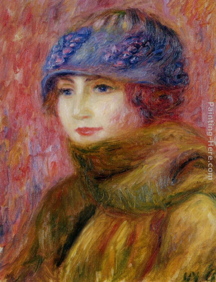 Woman In Blue Hat painting - William Glackens Woman In Blue Hat art painting